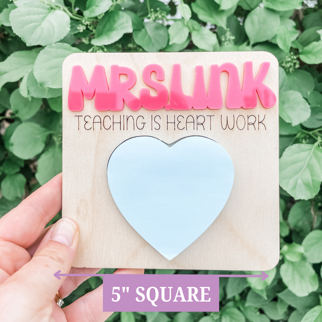 Personalized Sticky Note Holder