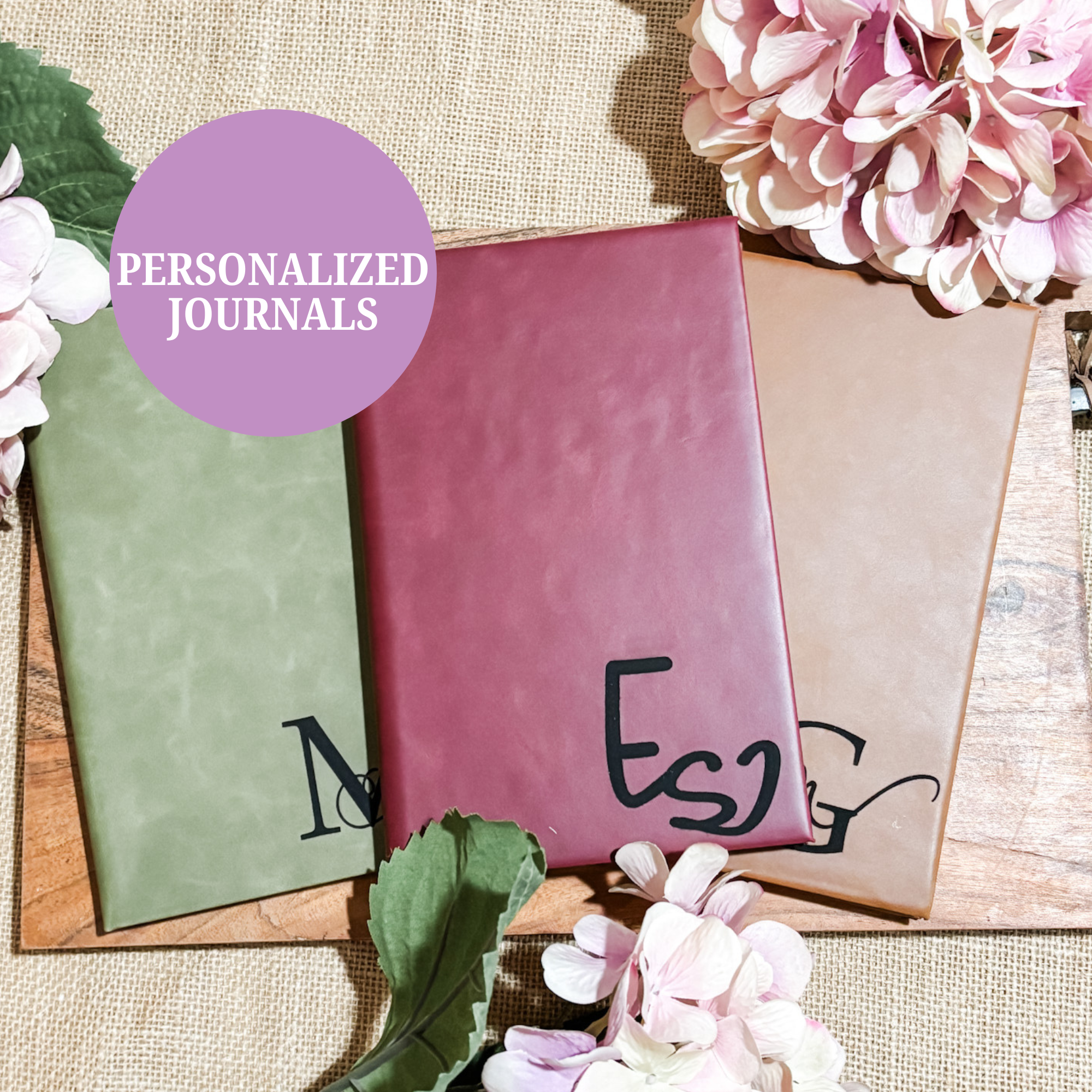 Personalized Vegan Leather Journals - H0010