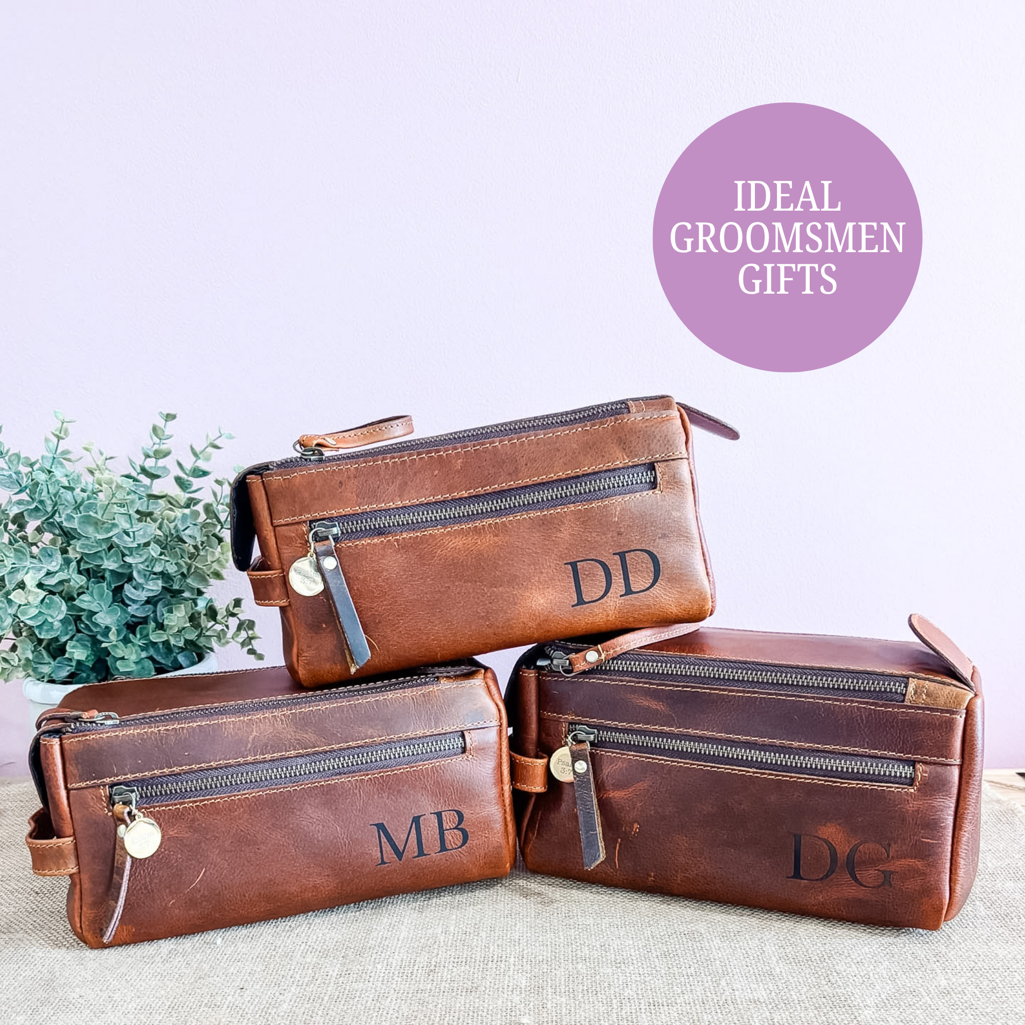 Leather Travel Toiletry Bags