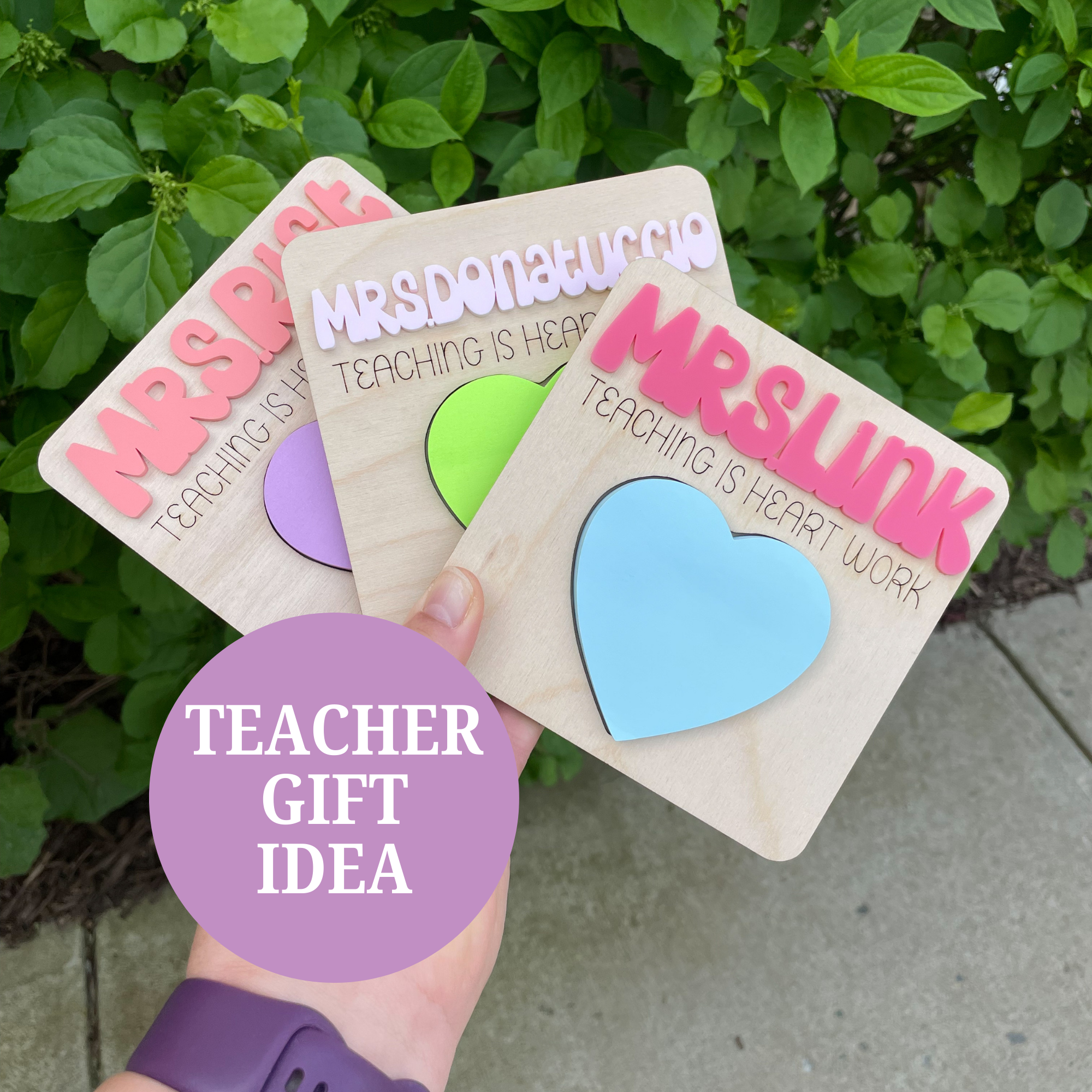 Personalized Sticky Note Holder