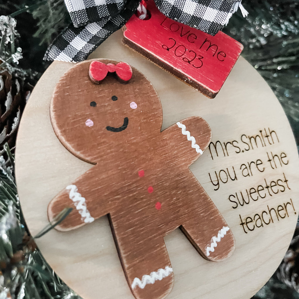 Sweetest Teacher Christmas Ornament