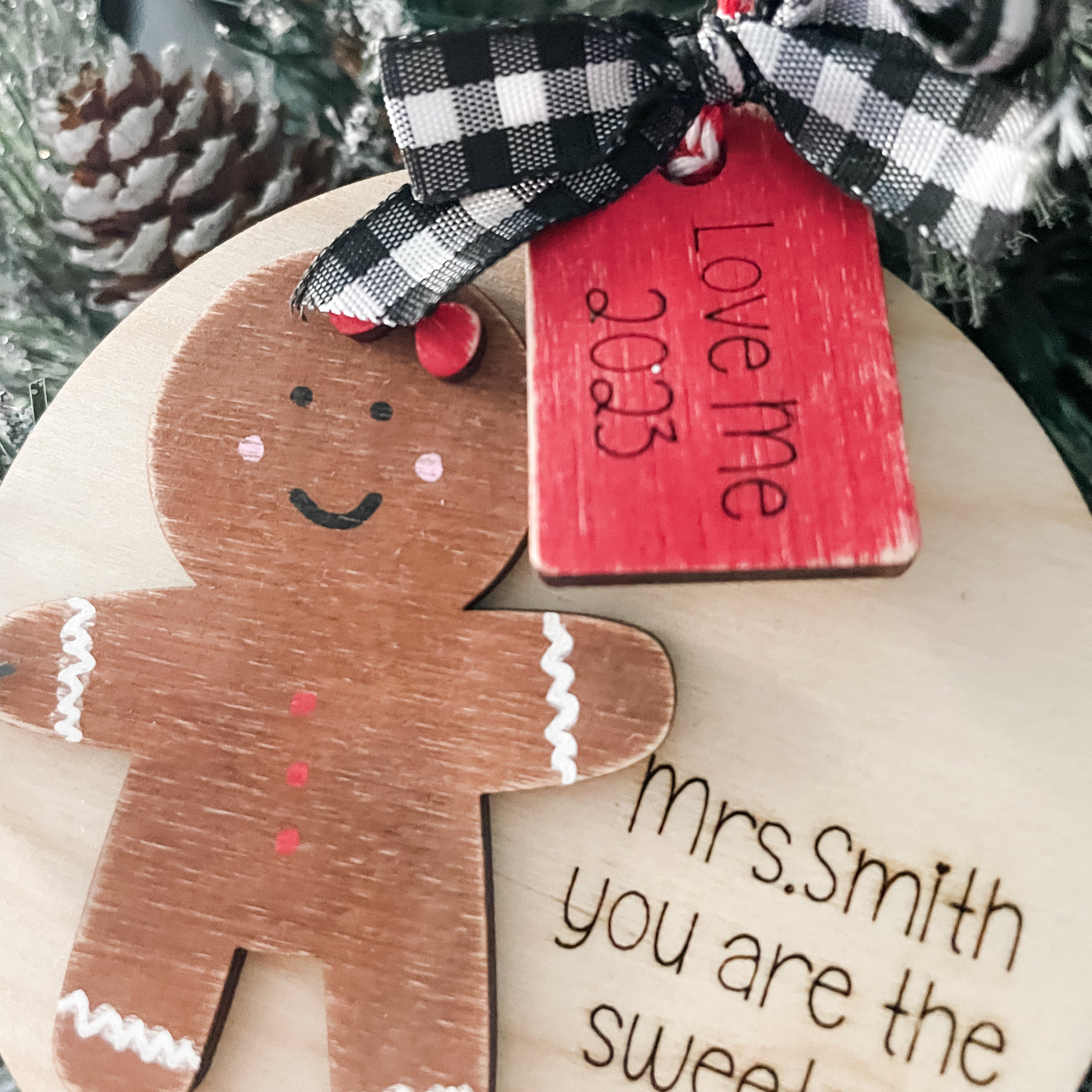 Sweetest Teacher Christmas Ornament