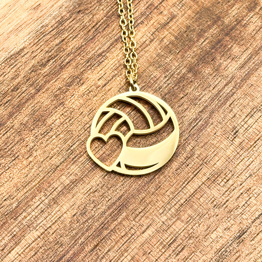 Personalized volleyball necklace
