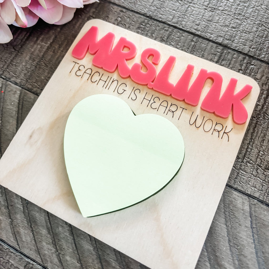 Personalized Sticky Note Holder