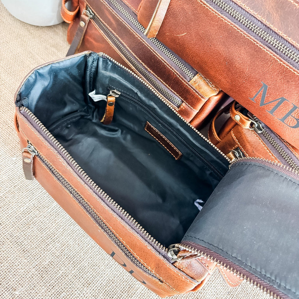 Leather Travel Toiletry Bags