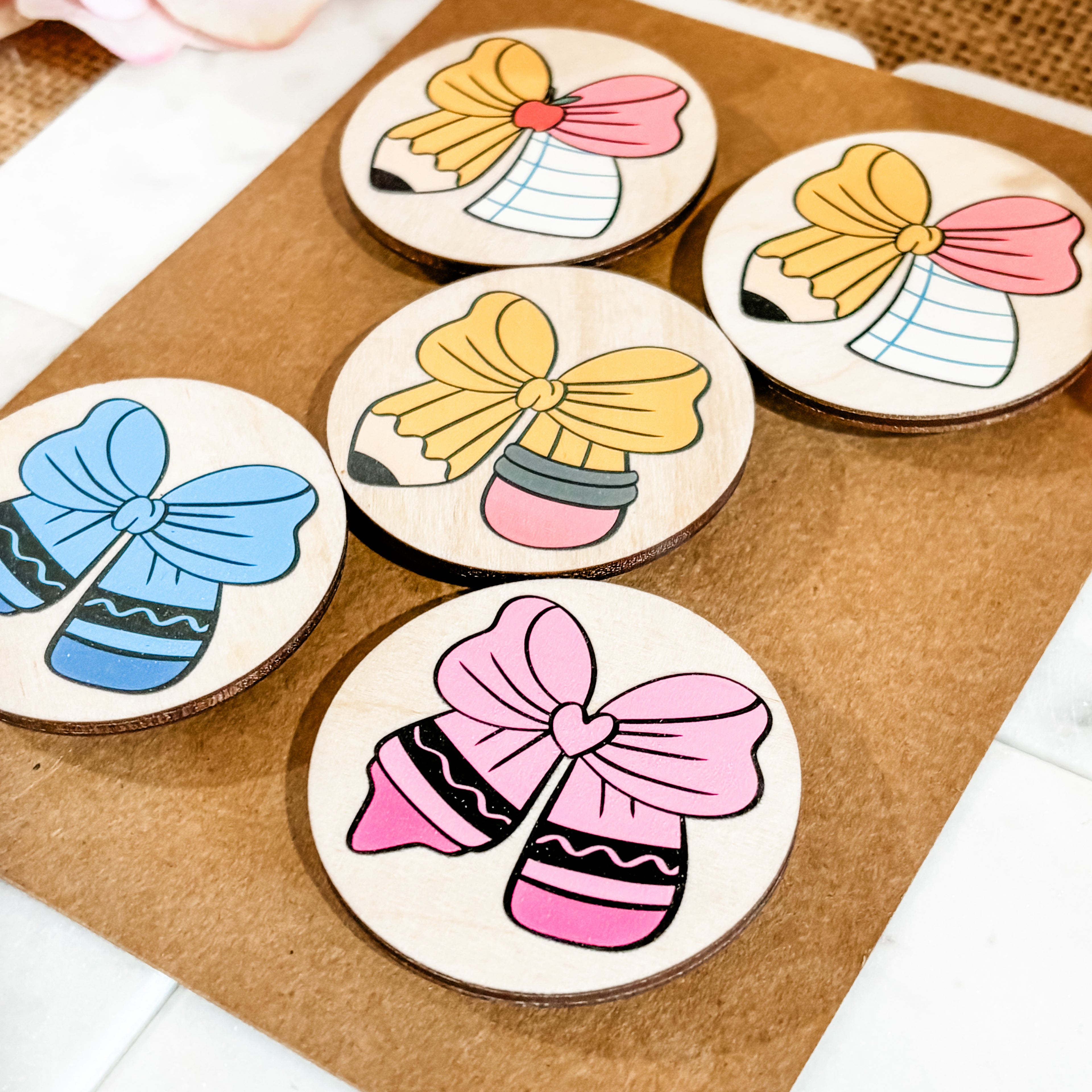 Pencil Bow Magnet Gift Set