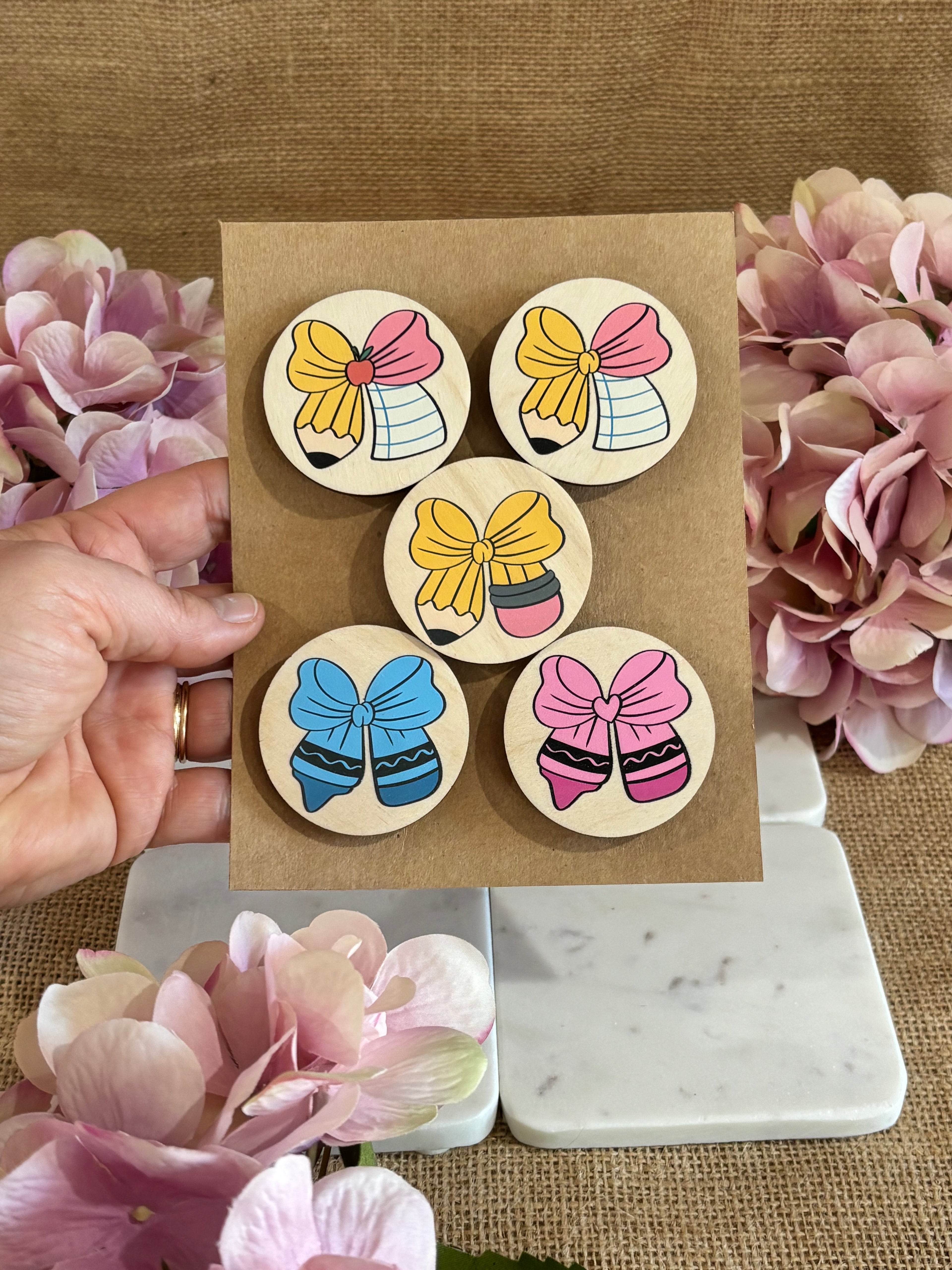Pencil Bow Magnet Gift Set