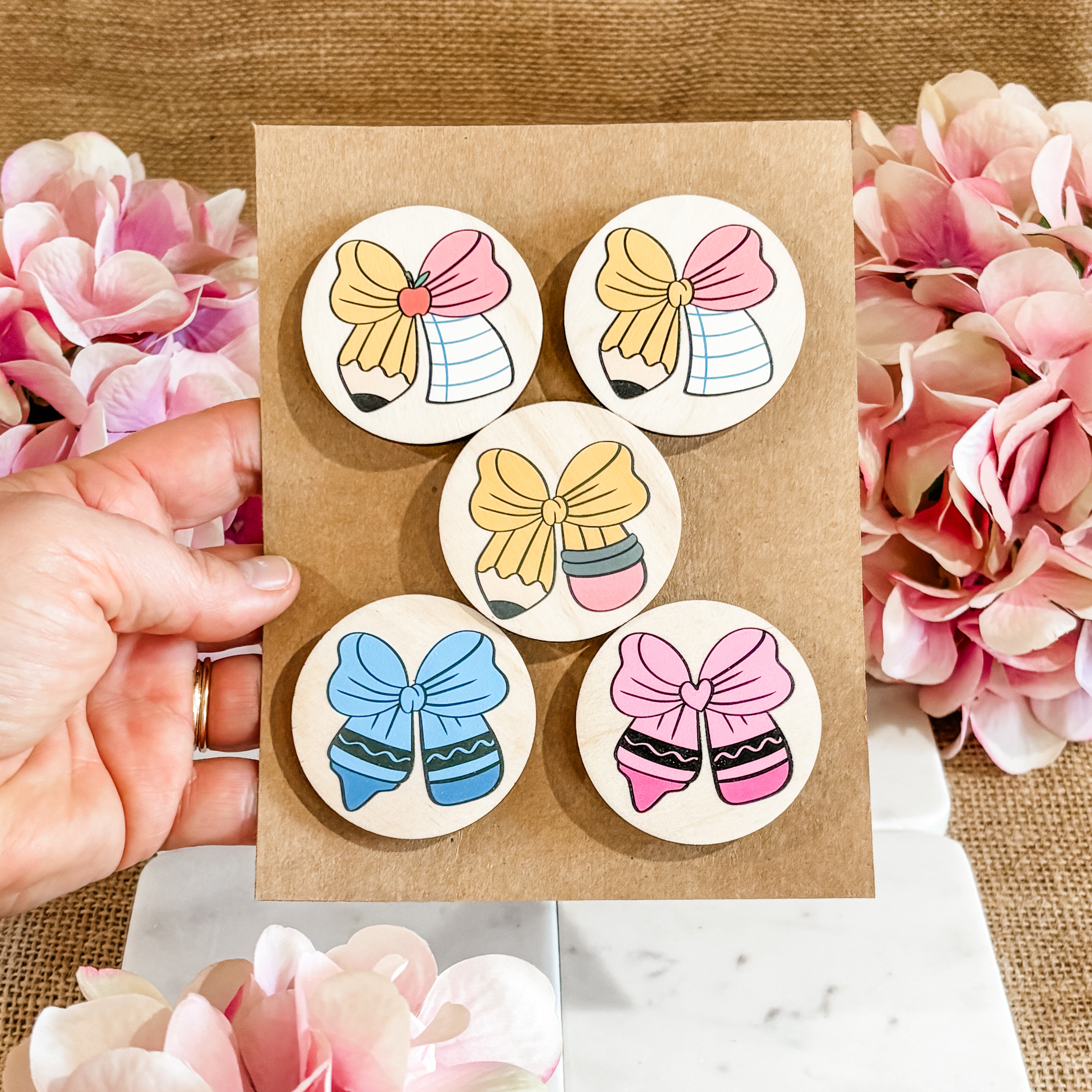 Pencil Bow Magnet Gift Set