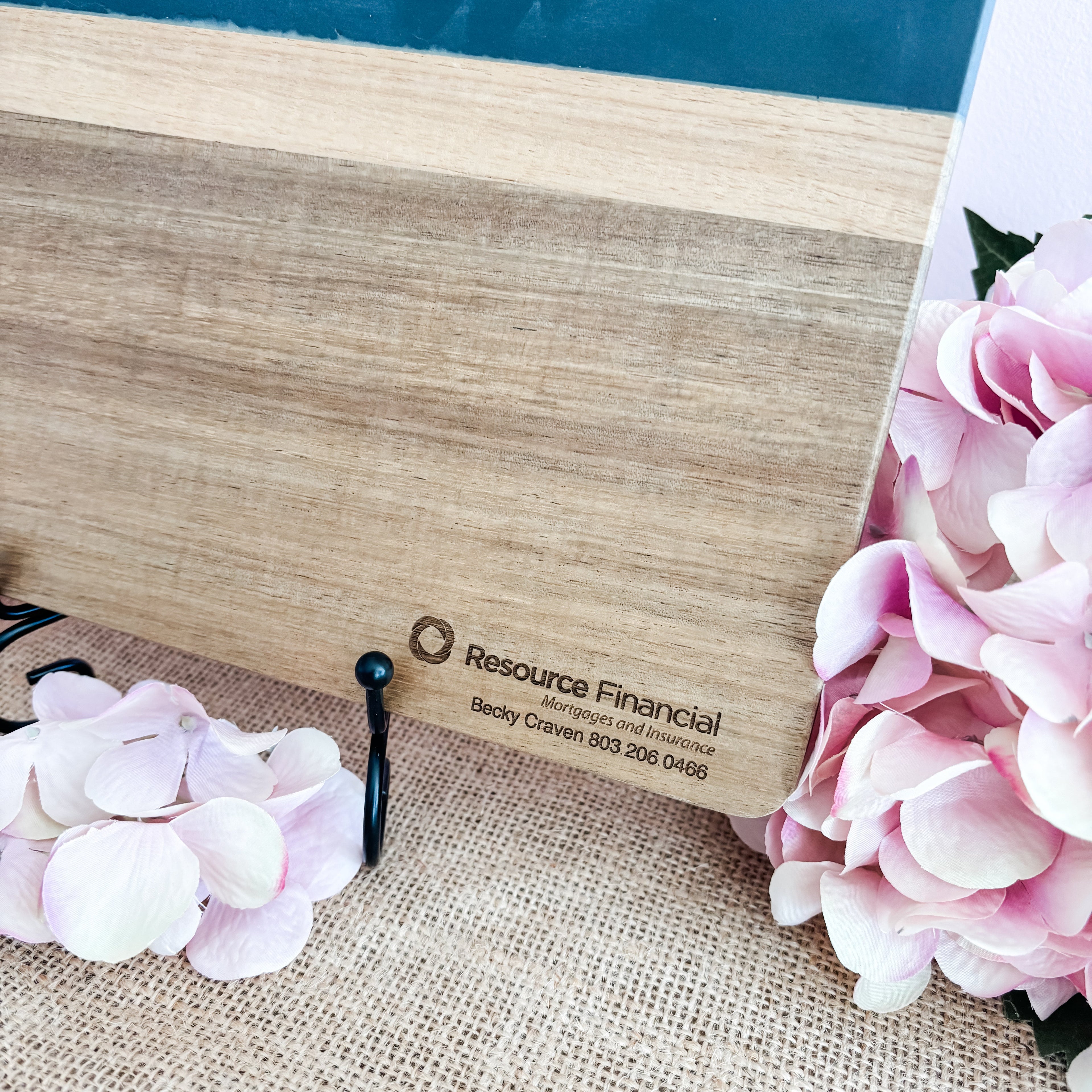 Custom Acacia & Marble Serving Board