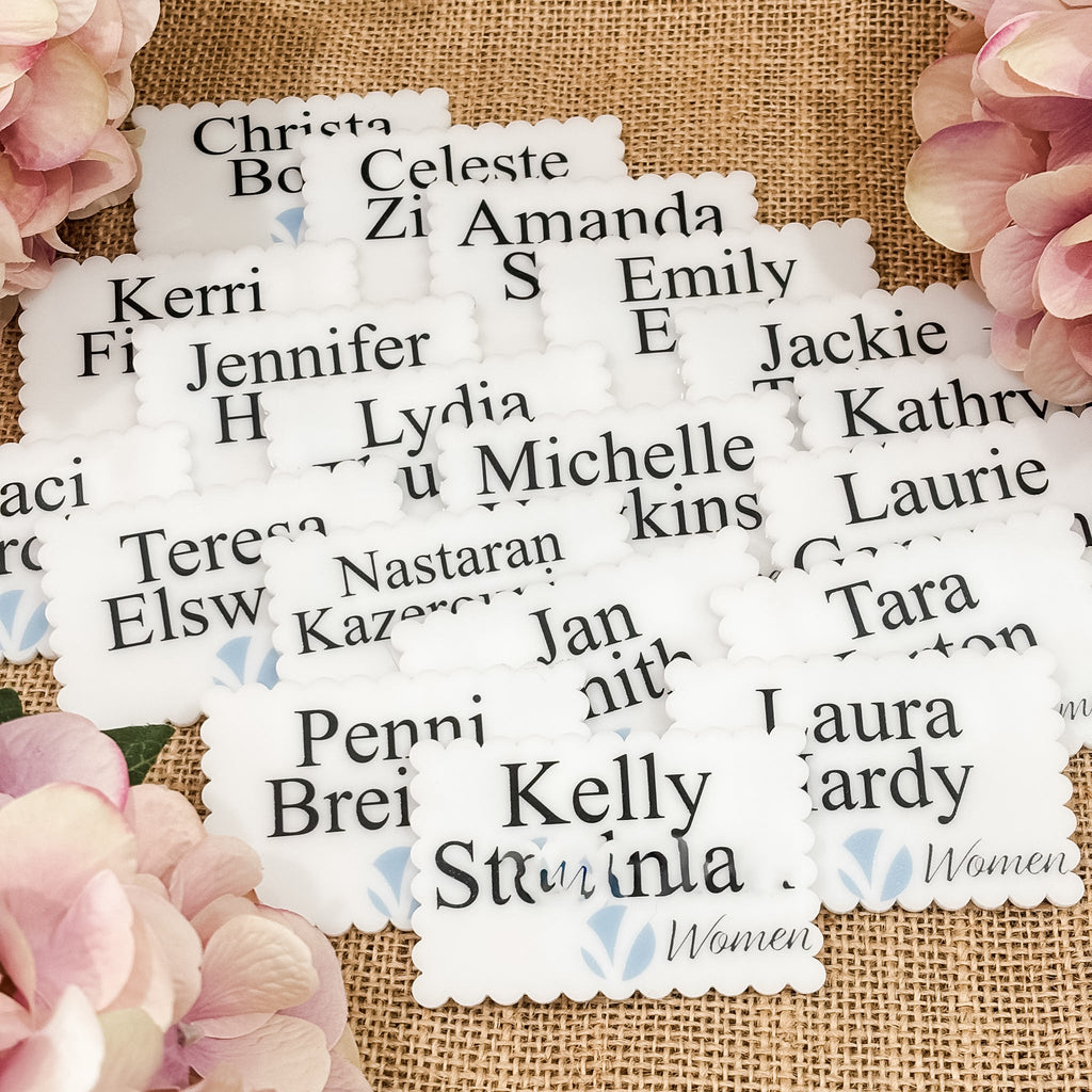 Custom Acrylic Name Tags with Magnetic Clasp