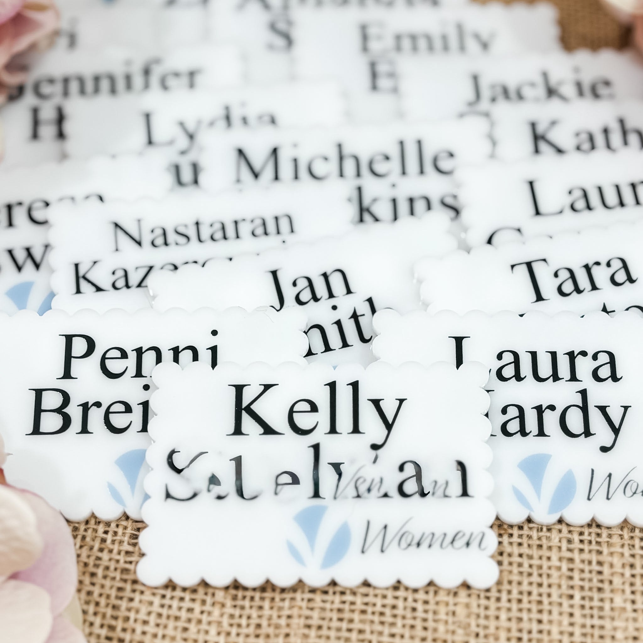 Custom Acrylic Name Tags with Magnetic Clasp
