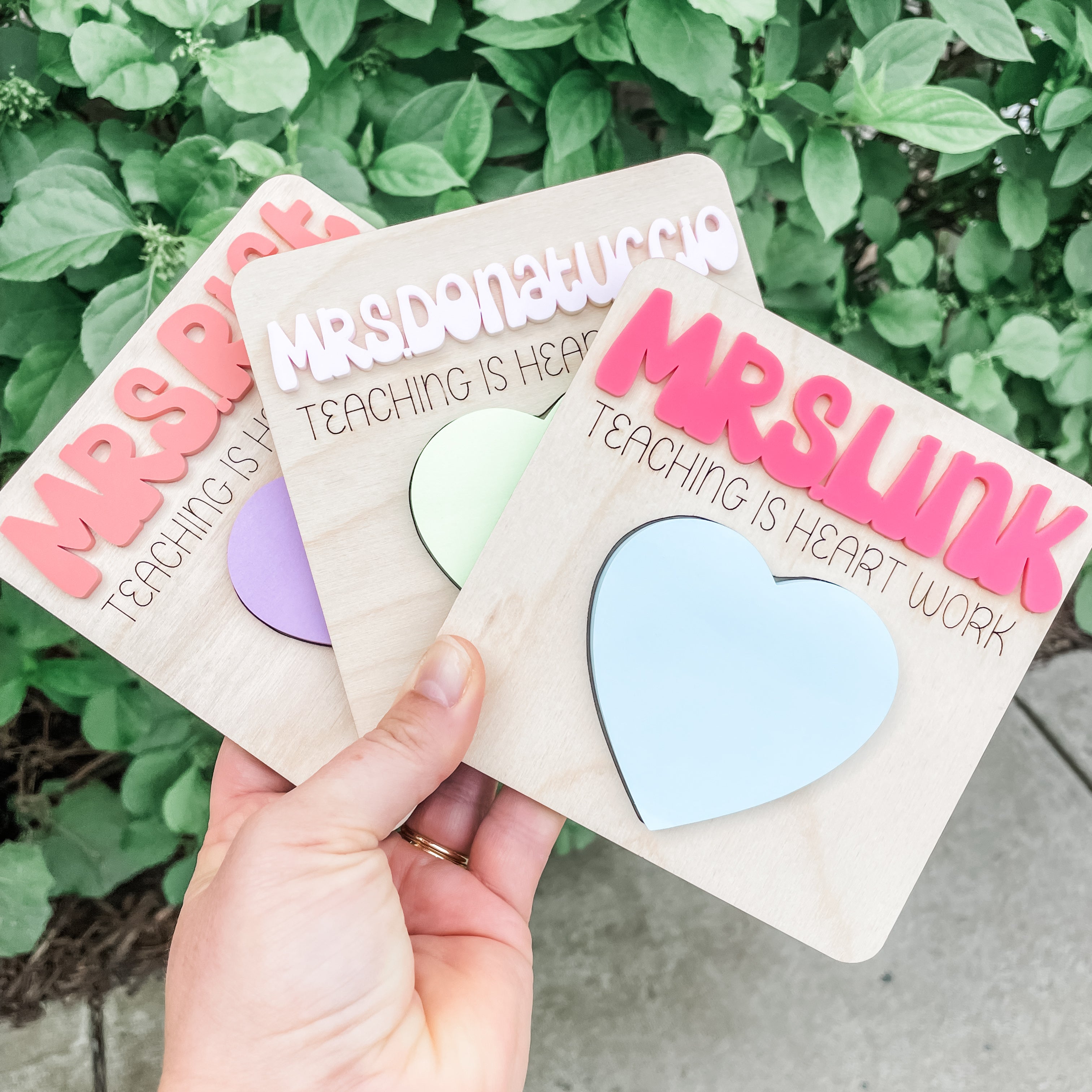 Personalized Sticky Note Holder