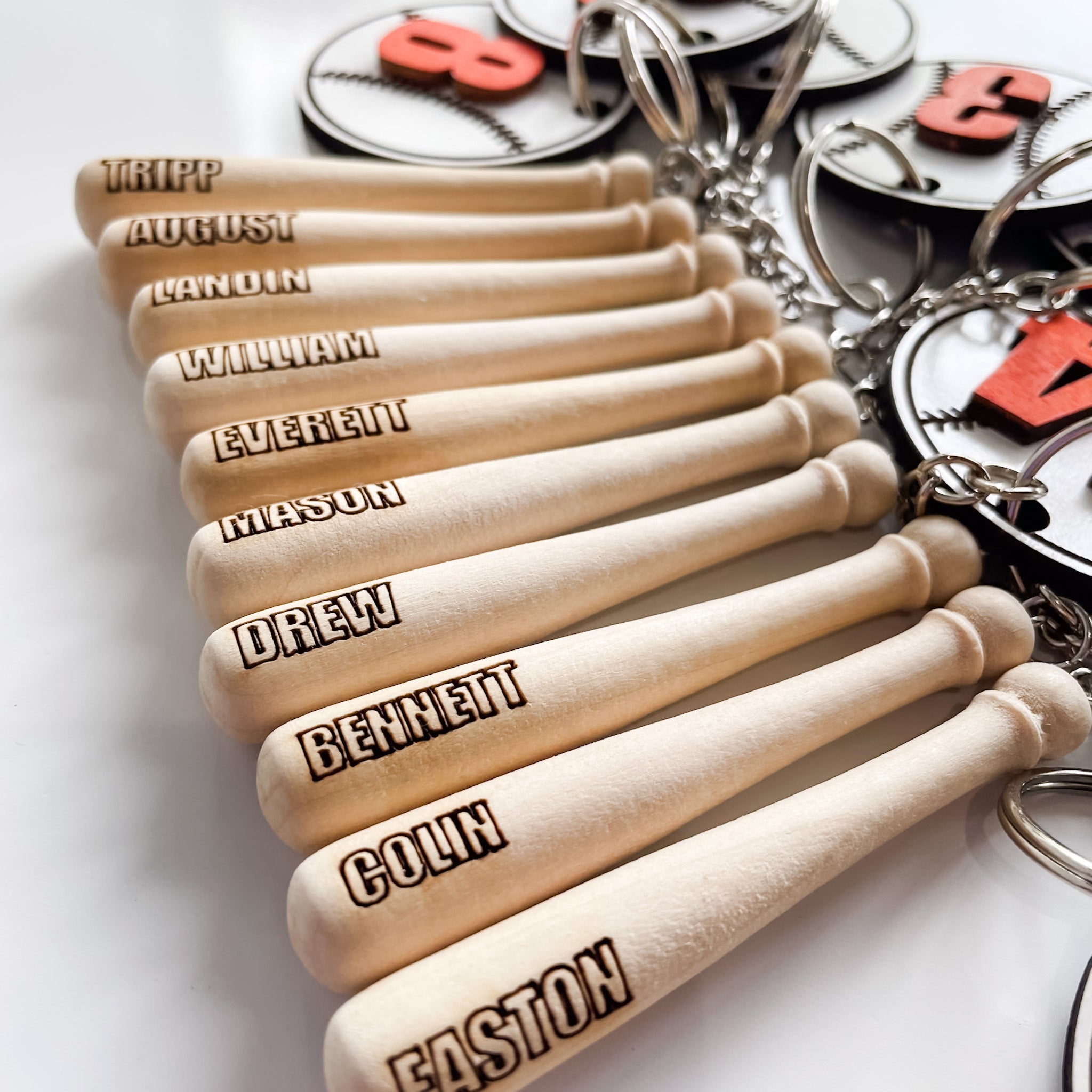 Baseball Keychain / Backpack Tag