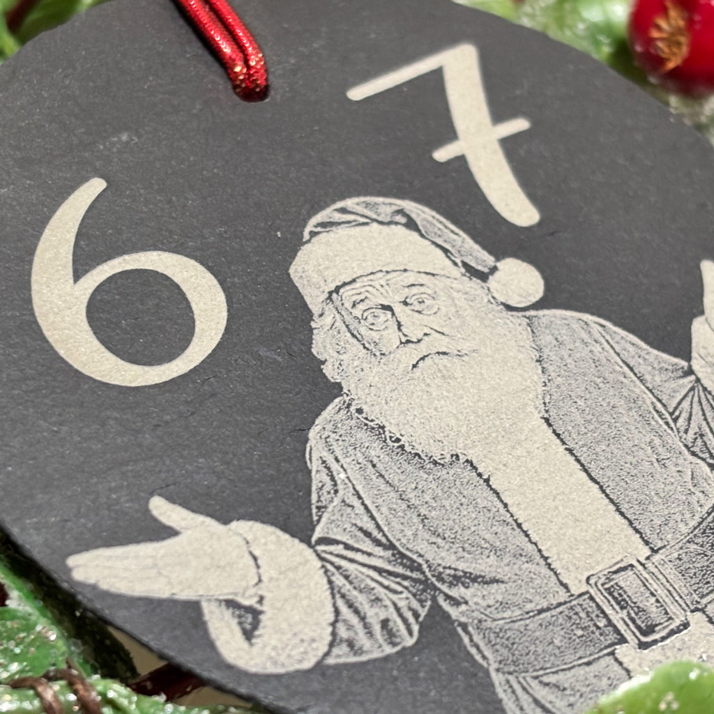 6 7 Santa Shrug Christmas Ornament