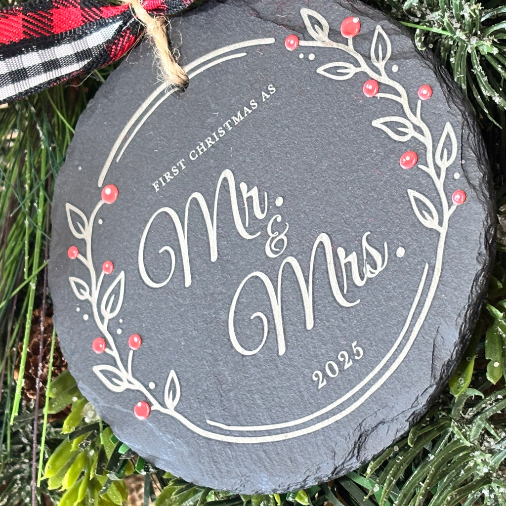 1st Christmas Mr & Mrs. Ornament