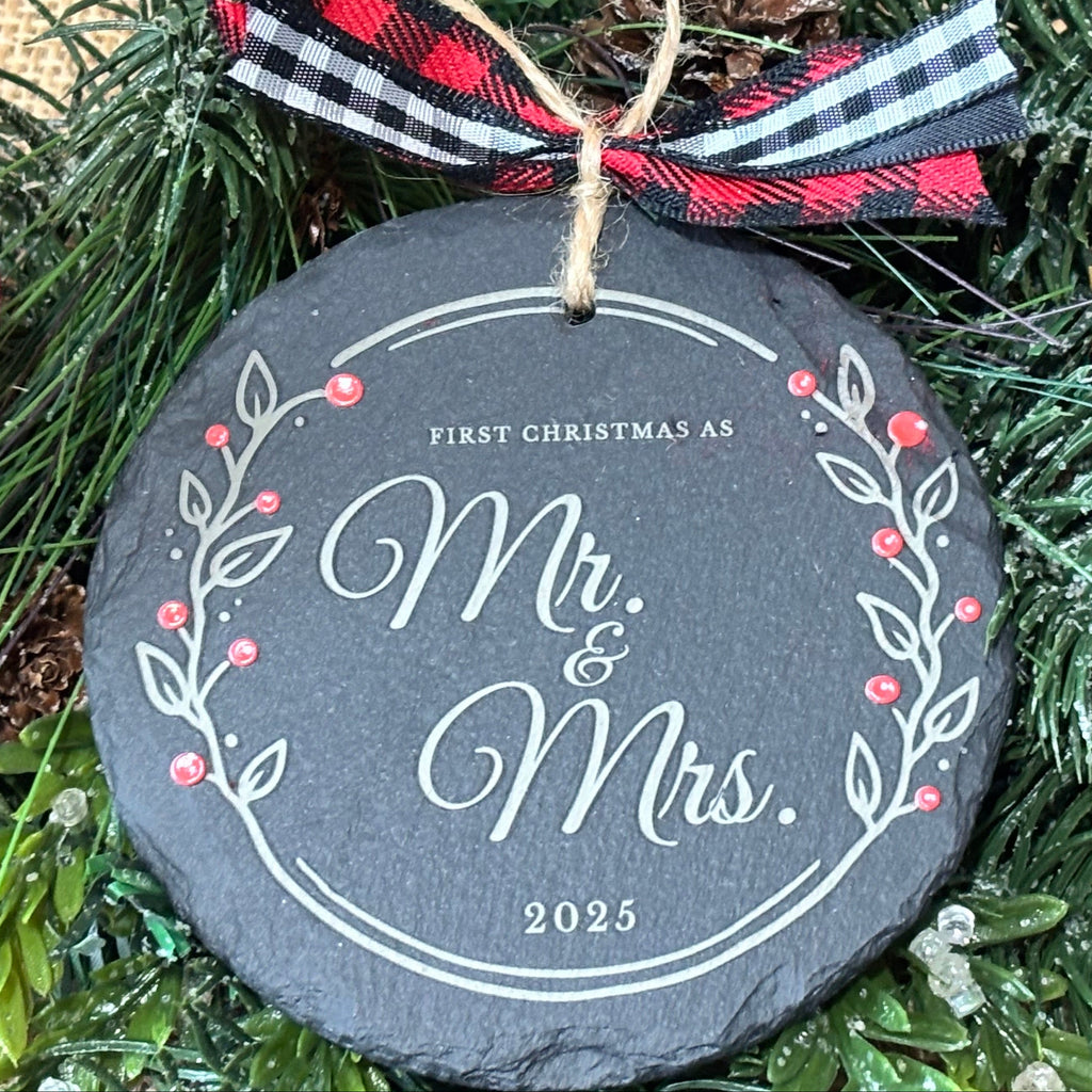 1st Christmas Mr & Mrs. Ornament