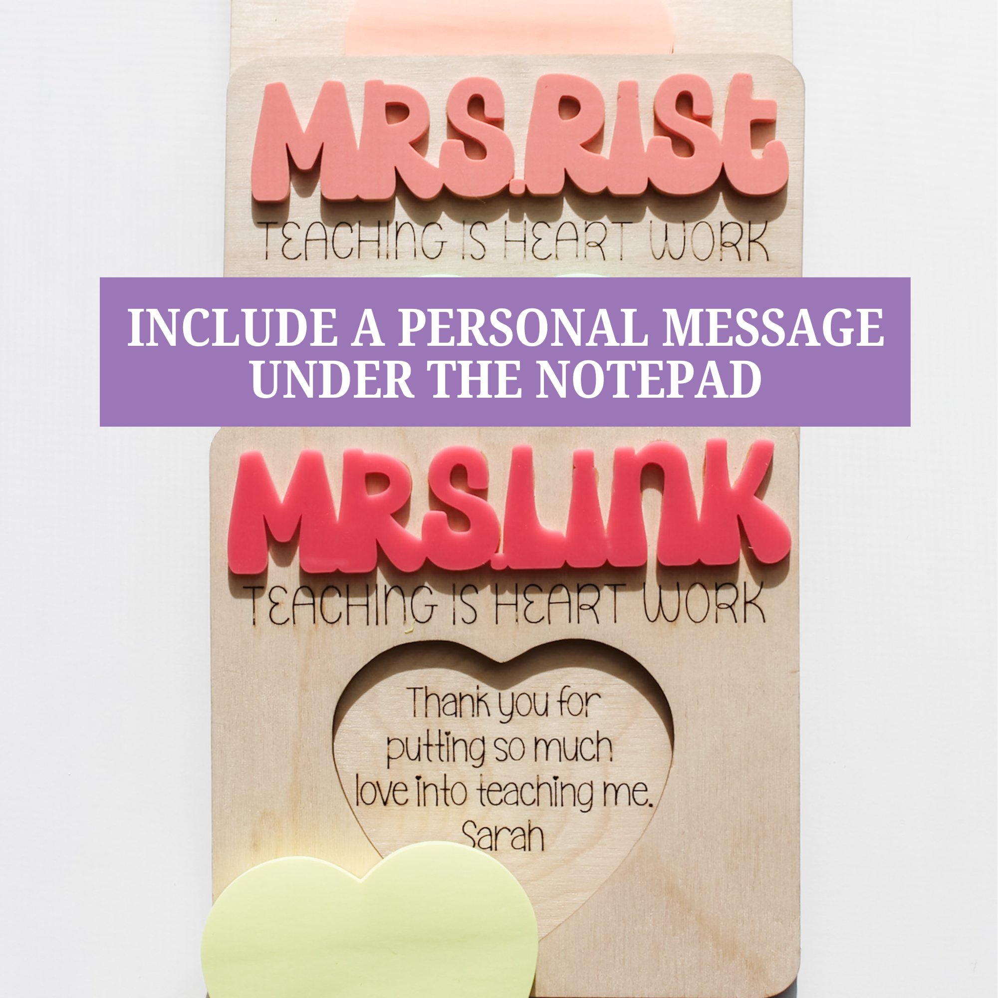 Personalized Sticky Note Holder