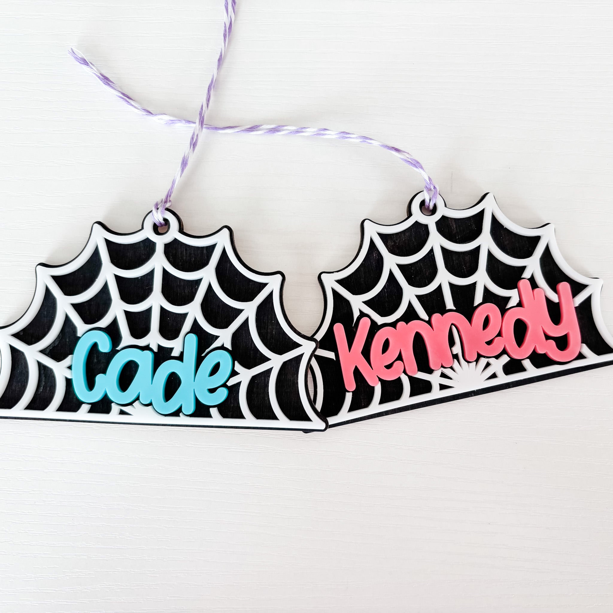 Spider Web Name Tag