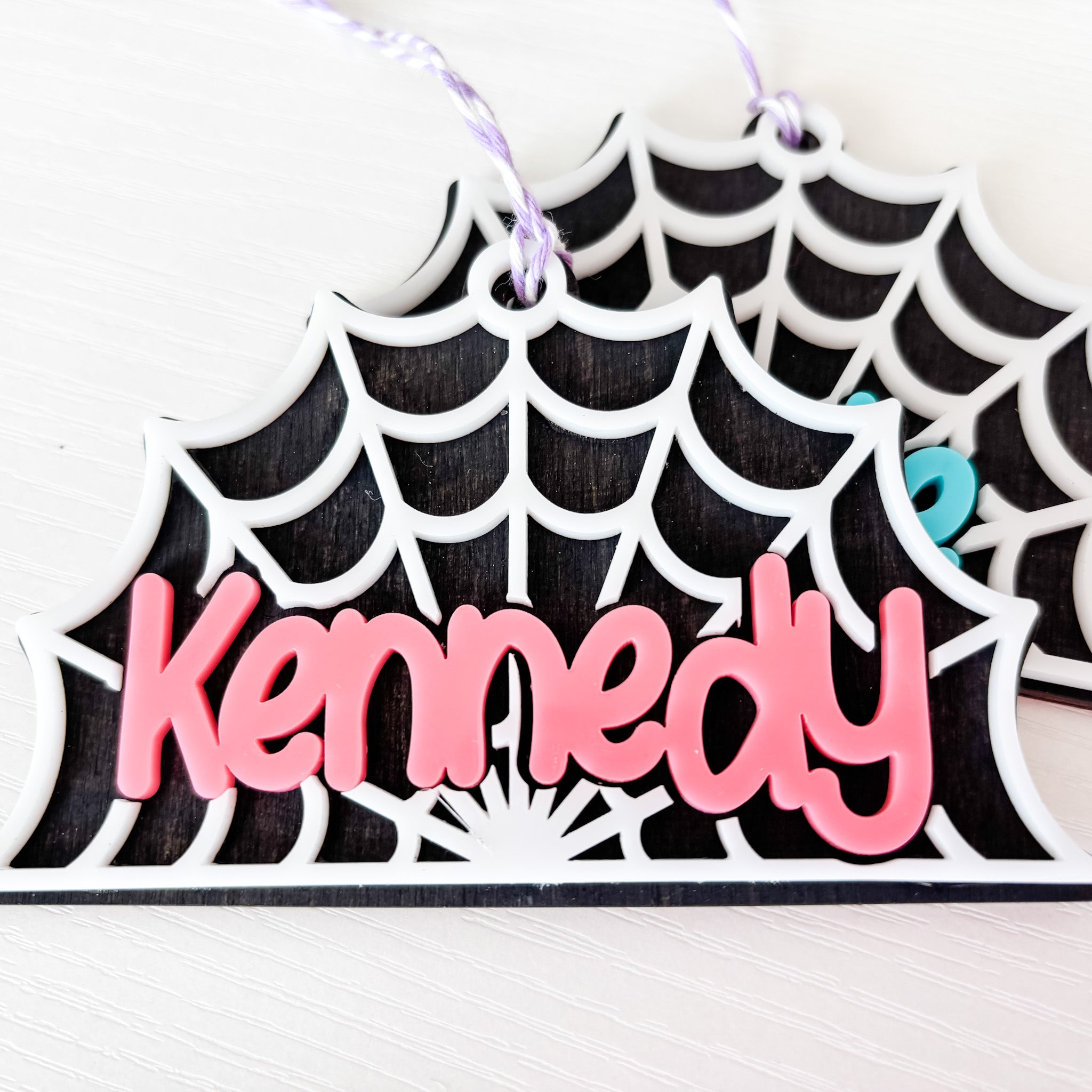 Spider Web Name Tag